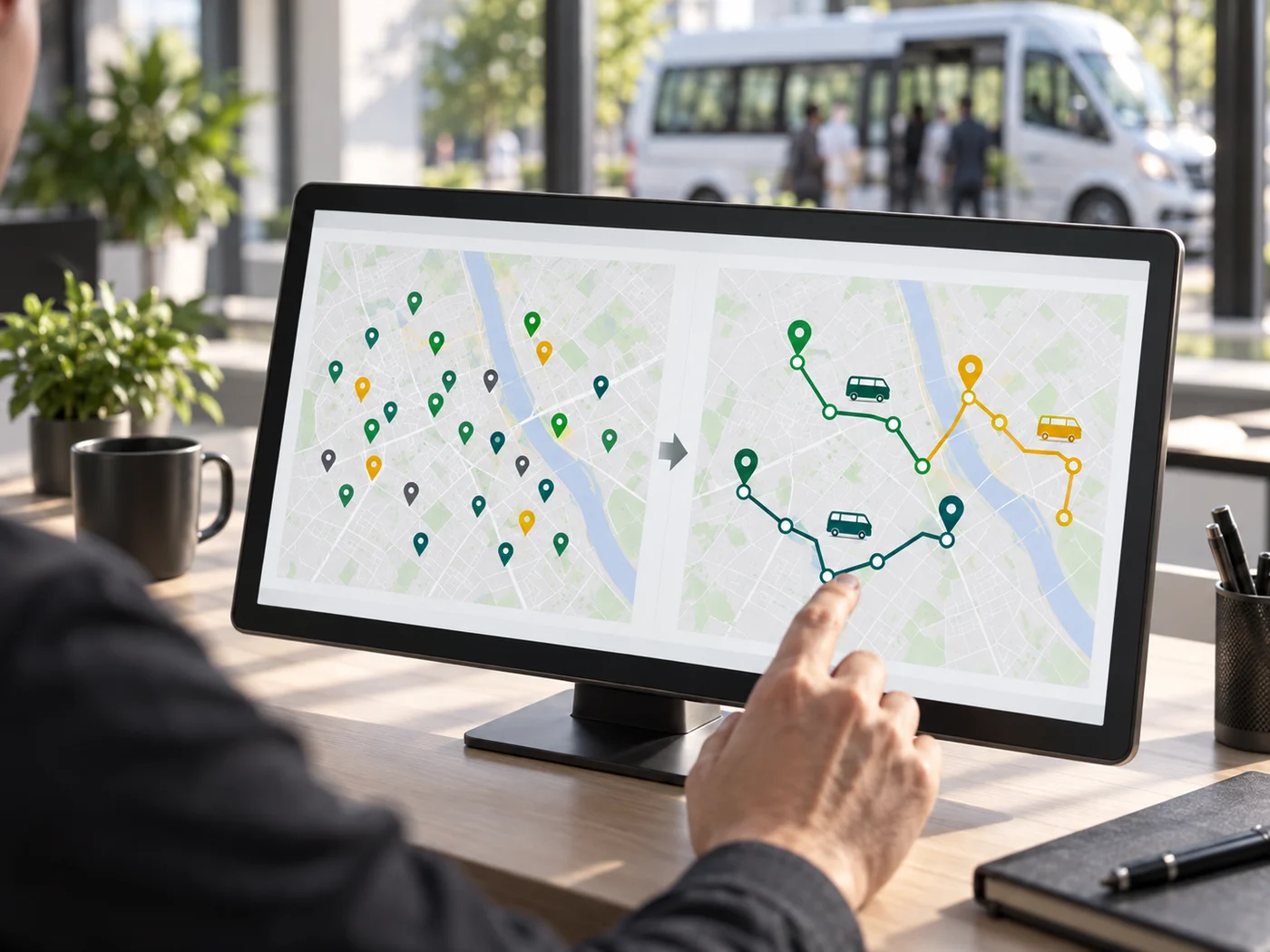 Digitale Tourenoptimierung für Personenbeförderung